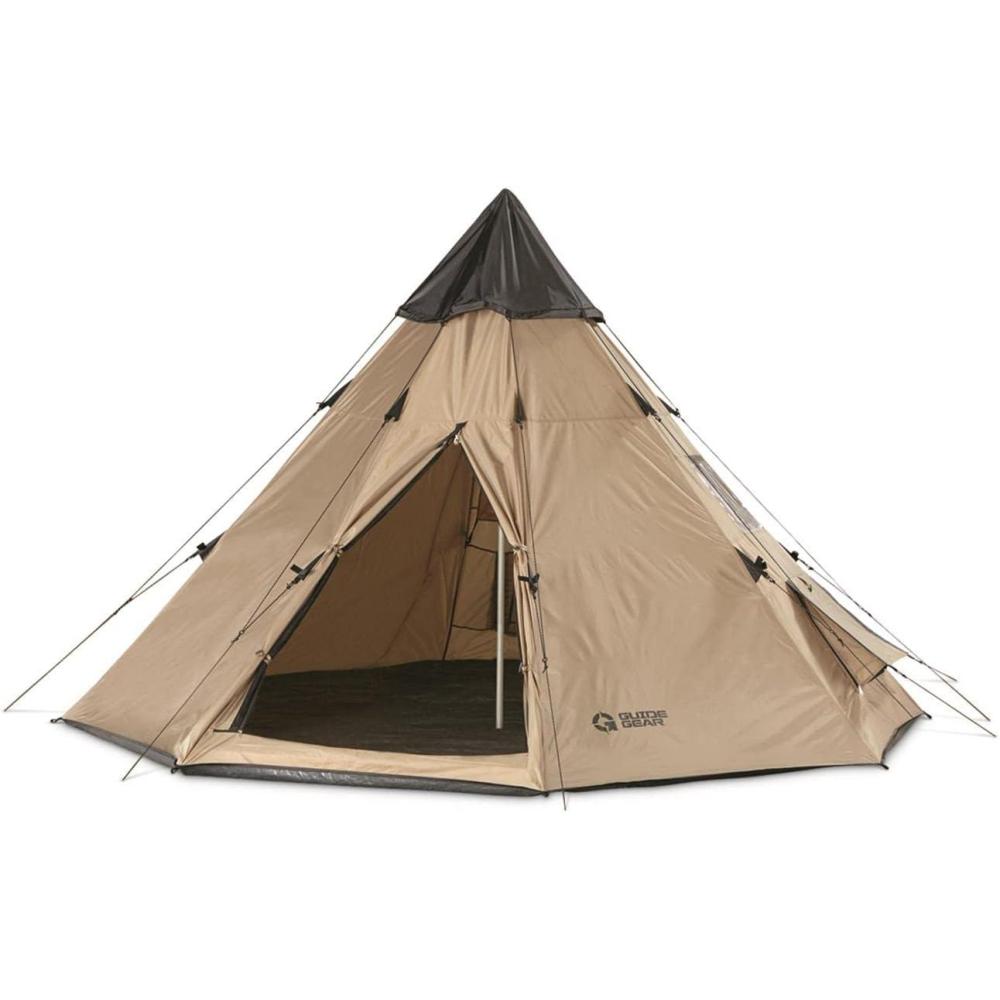 image:imageGuide Gear 10 x 10 Teepee Tent for Adults Outdoor Camping 2Person Instant Easy SetUp Waterproof 4Season Tents for Backpacking Hiking