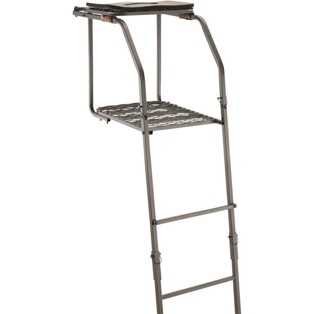 image:imageGuide Gear 18 Ladder Tree Stand for Archery with Seat and Foot Platform Bow and Deer Hunting Accessories