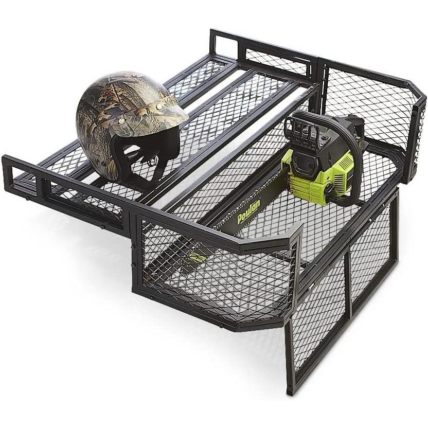 image:imageGuide Gear ATV Rear Drop Basket Cargo Luggage Carrier Hauling Rack HeavyDuty Steel 295 x 39 x 10h