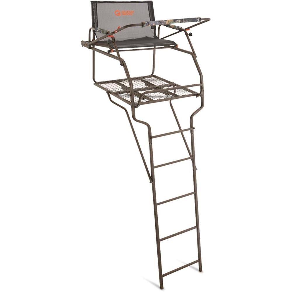 image:imageGuide Gear Big Boy XL 18 Ladder Tree Stand for Hunting Climbing Seat Hunt Gear Equipment AccessoriesBlack