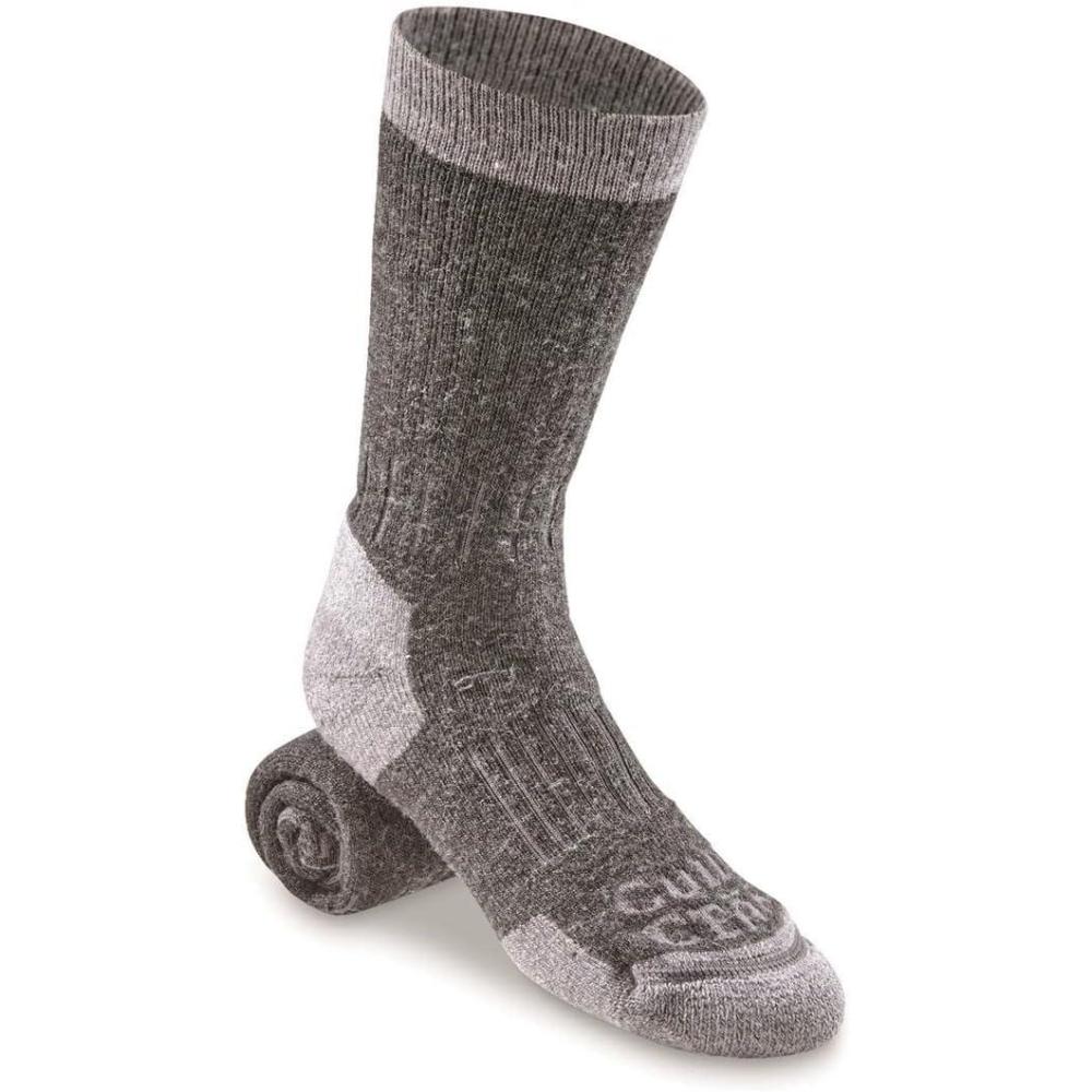 image:imageGuide Gear Camping Hiking Work Cushioned Socks for Men and Women Lifetime Heavyweight with NanoGLIDE 3 PairsGray