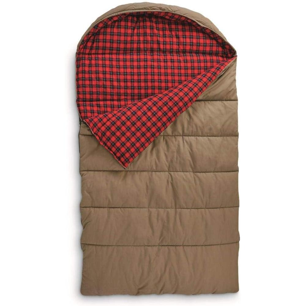 image:imageGuide Gear Canvas Hunter 0Degree Double Sleeping Bag for Adults and Kids 2Person Warm Winter Cold Weather Lightweight Portable for Camping Backpacking Hiking Outdoors
