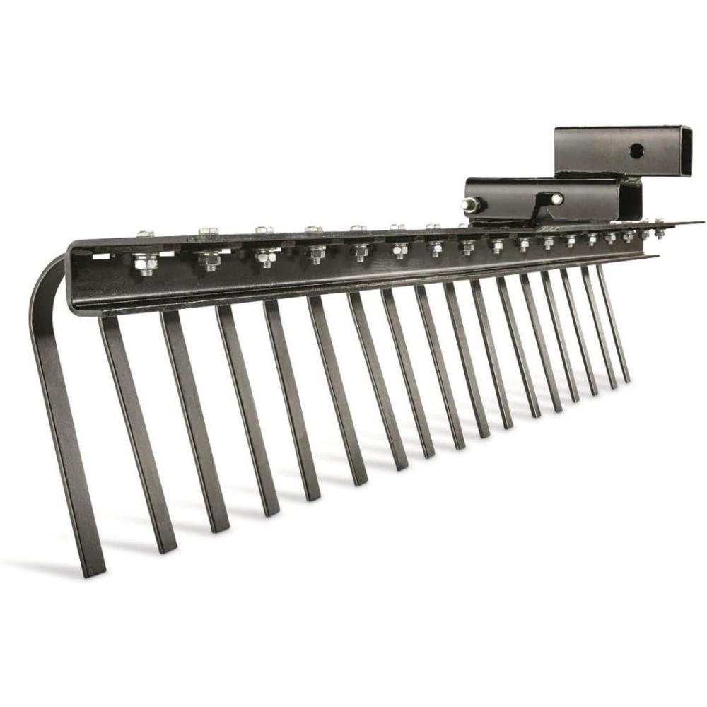 image:imageGuide Gear Leveling Landscape Rake Attachment for ATV UTV Vegetable Garden 60 Inches Wide with 17 Tines