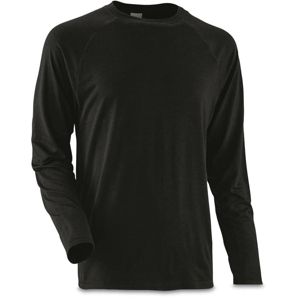 image:imageGuide Gear Lightweight Base Layer for Men Compression Shirt Crew Top Mens Sports Compression TopsBlack