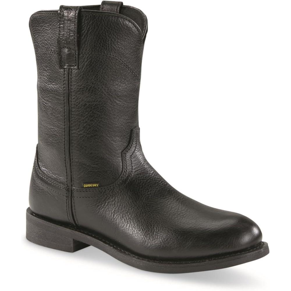 image:imageGuide Gear Mens 10 Western Wellington 20 Waterproof Boots Cowboy Rodeo Work Boots Leather Waterproof FootwearBlack