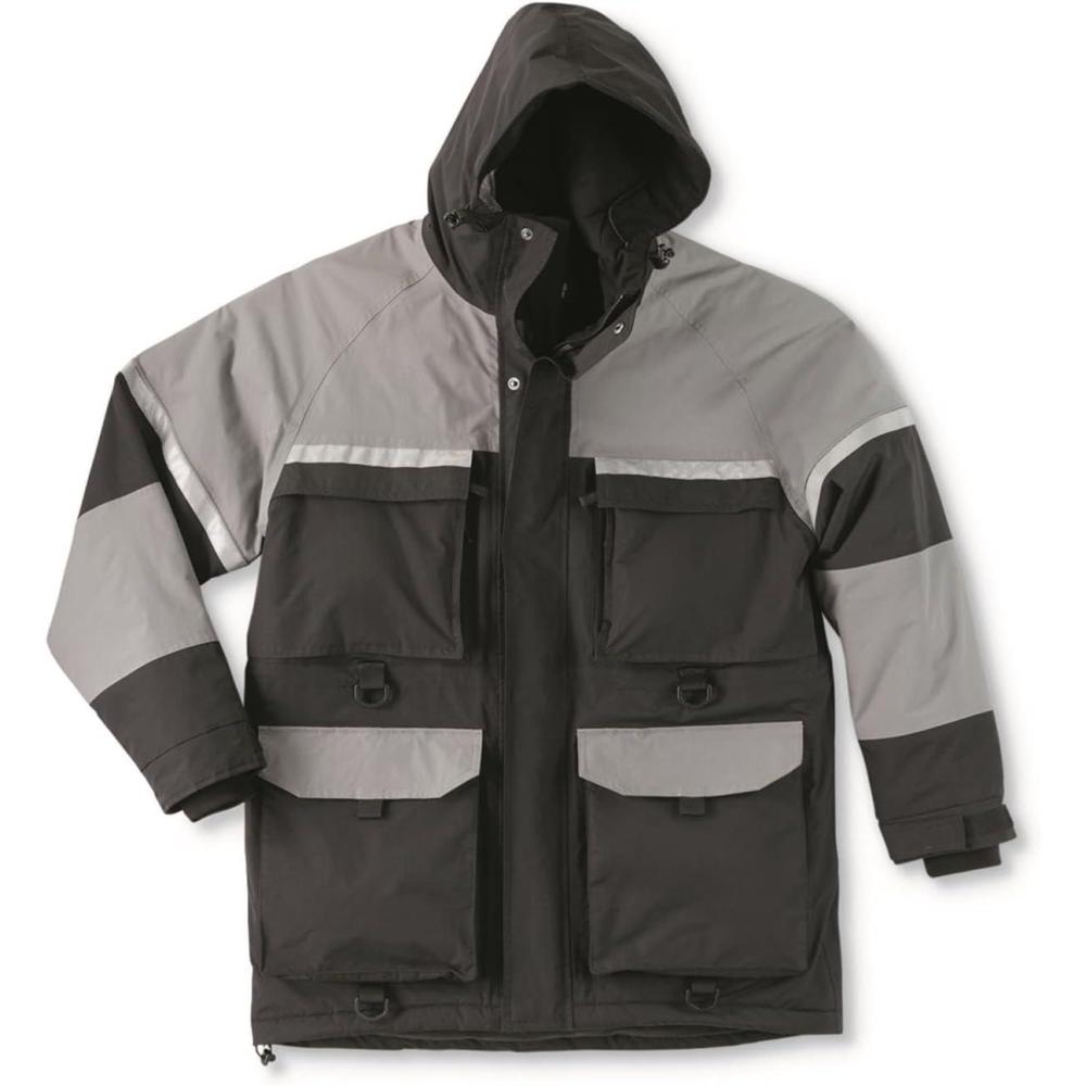 image:imageGuide Gear Mens Barrier 20 Waterproof Insulated Parka Ice Fishing Jacket Breathable Waterproof and HeavyDutyBlack