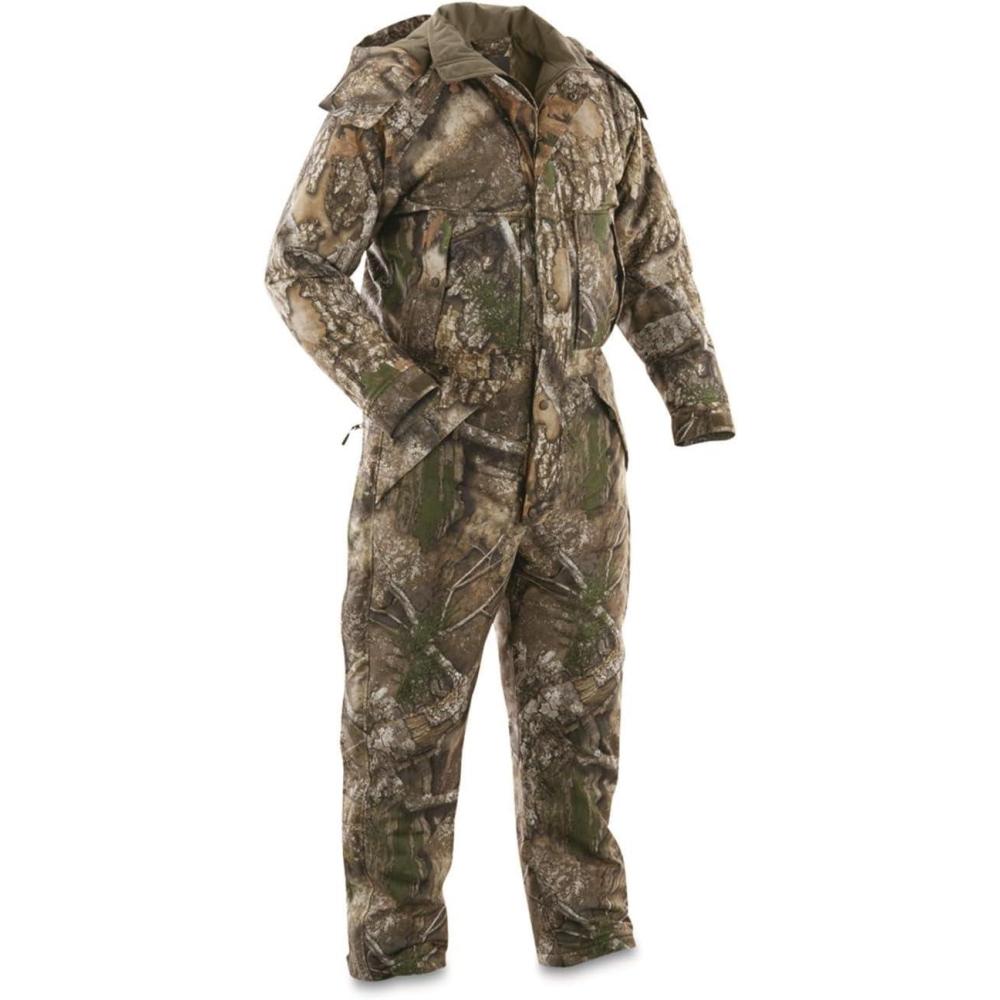 image:imageGuide Gear Mens Dry Waterproof Hunting Coveralls with Hood Insulated Camo Hunt OverallsRealtree Apx