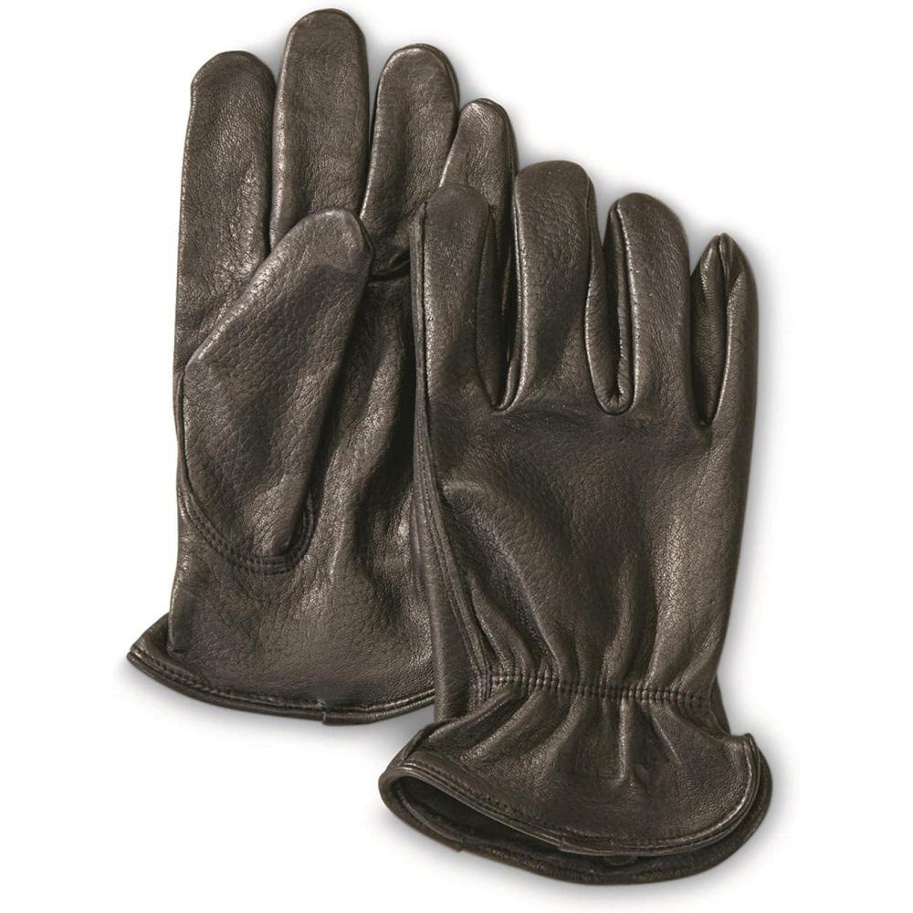 image:imageGuide Gear Mens Genuine Deerskin Leather Gloves Unlined For WinterBlack
