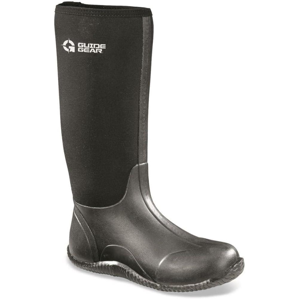 image:imageGuide Gear Mens High Waterproof Rubber Boots for Rain Mud Fishing HuntingBlack