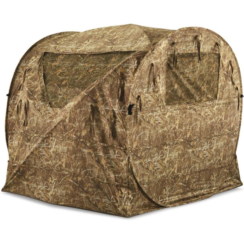 image:imageGuide Gear Spring Steel Hay Bale Hunting Ground Blind 12 Person Tent Hunting Gear Equipment and AccessoriesCamo