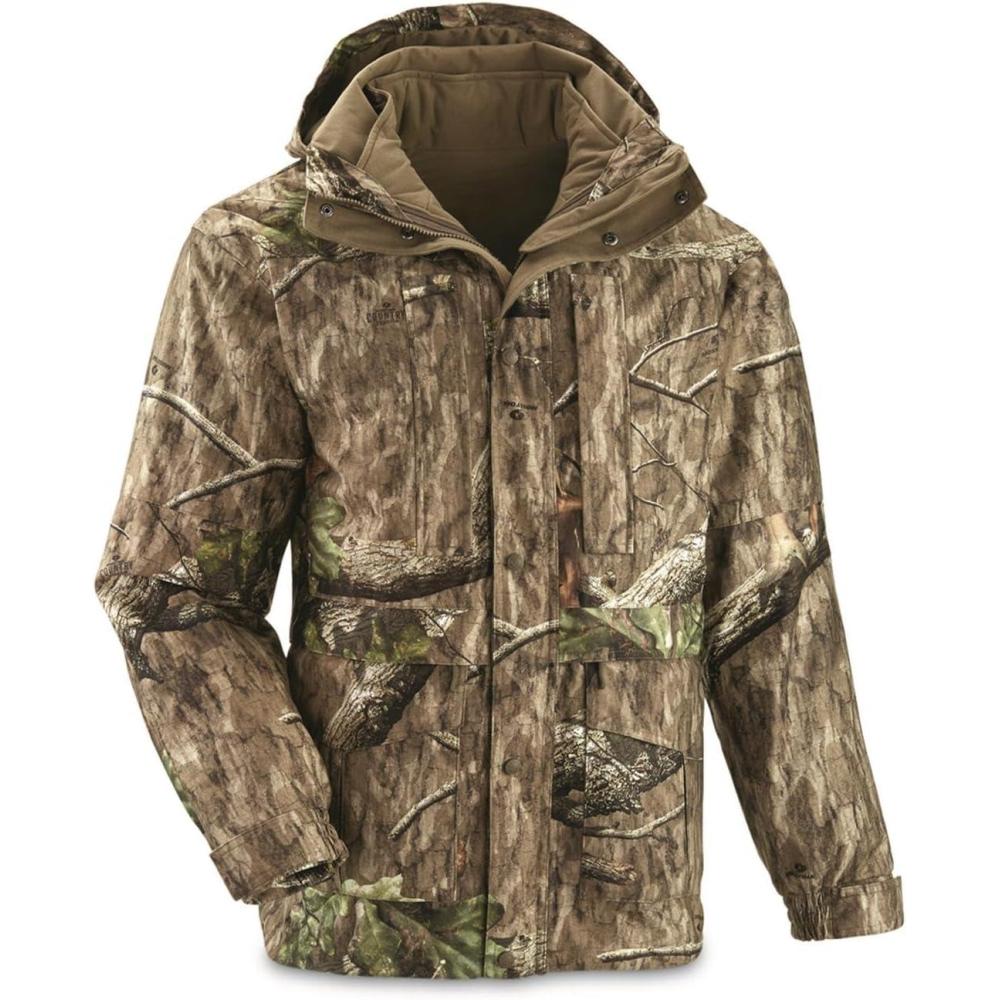 image:imageGuide Gear Steadfast 4in1 Hunting Jacket Parka Waterproof Insulated ColdWeather Thinsulate CoatMossy Oak Country Roots