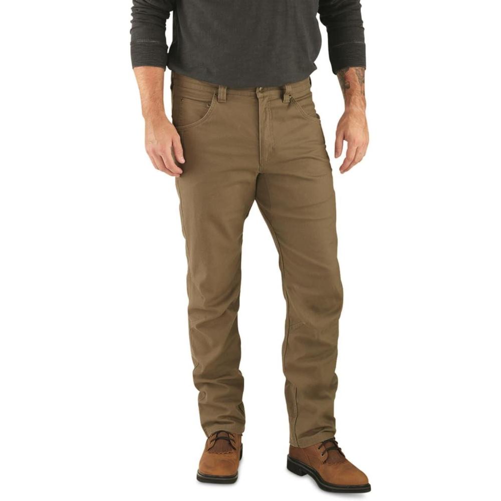 image:imageGuide Gear Stretch Canvas Pants Mens Work Pants for Construction Utility and SafetyDark Taupe