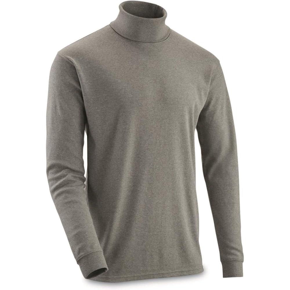 image:imageGuide Gear Turtleneck LongSleeve Tee Shirt for Working Hunting or Casual Wear for MenHeather Gray