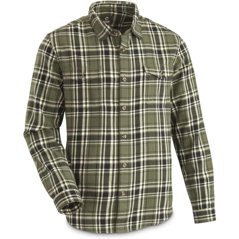 image:imageGuide Gear Two Harbors FlannelDusty Olive Plaid