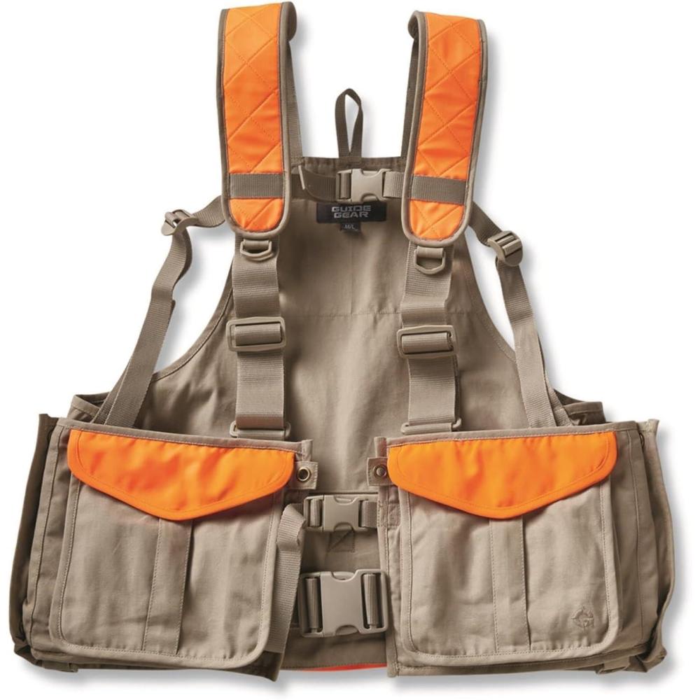 image:imageGuide Gear Upland Strap Vest Fall Season Hunting Jacket LayerKhakiBlaze