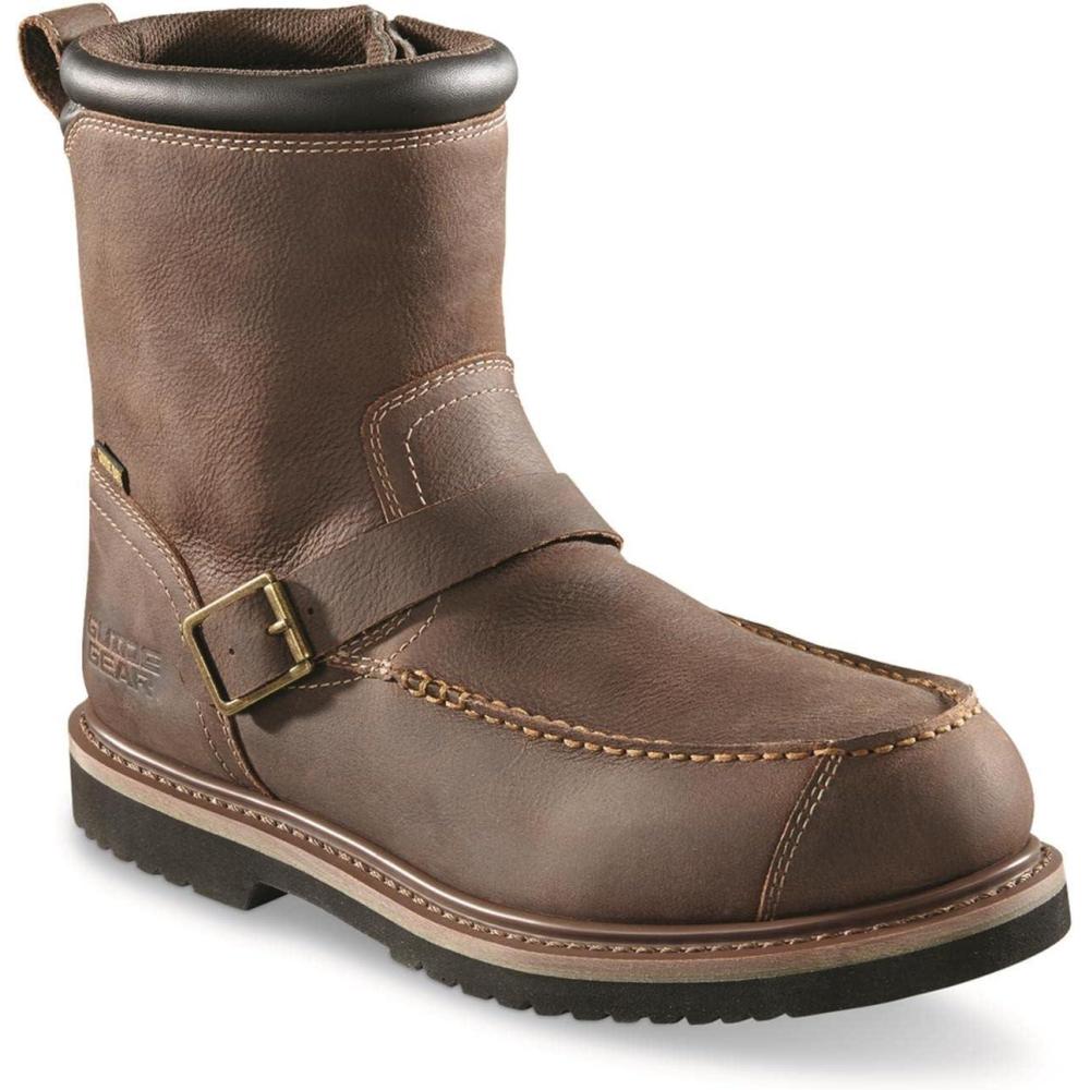 image:imageGuide Gear Uplander Mens Side Zip Hunting Boots Waterproof Leather ShoesBrown
