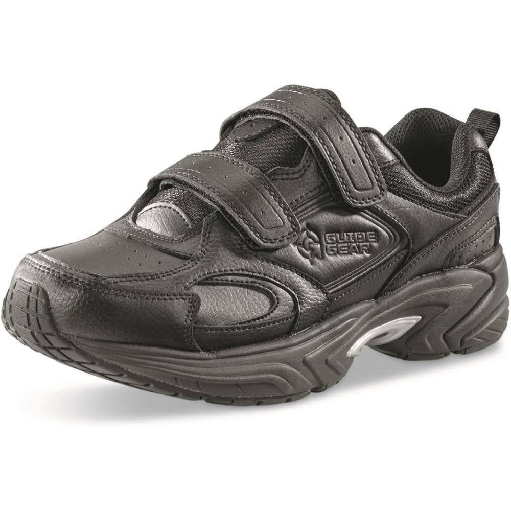 image:imageGuide Gear Walking Shoes for Men HookandLoop Comfortable Shoes for Work Casual WorkingBlack