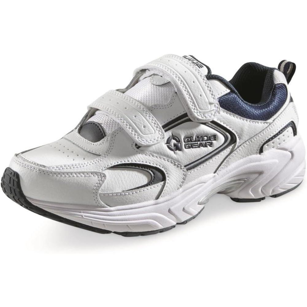 image:imageGuide Gear Walking Shoes for Men HookandLoop Comfortable Shoes for Work Casual WorkingWhiteNavy