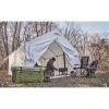 Guide Gear 10×12′ Canvas Wall Tent and Frame for Hunting, Outdoor Camping, 4 Season All Weather Tents with Stove Jack Opening