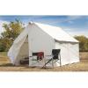 Guide Gear 10×12′ Canvas Wall Tent and Frame for Hunting, Outdoor Camping, 4 Season All Weather Tents with Stove Jack Opening