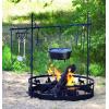 Guide Gear Campfire Cooking Equipment Set; Heavy-Duty Iron Side Posts, Hooks, Lid Lifter, Utensil Holder and Poker