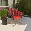 Guide Gear Club Camping Chair, Oversized, Portable, Folding with Padded Seats, 500-lb. Capacity Green Plaid(Red Plaid)
