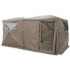 Guide Gear Double Room Pop Up Outdoor Screen House Screened Canopy Tent for Backyard, Camping, Deck, with Wind Panels and Zip Windows and Door, 190″ x 95″ Brown