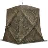 Guide Gear Flare XL Tall Hunting Ground Blind, See-Through, 360 View, 2-3 Person Pop-up Tent, Turkey, Duck, Deer Hunting Gear Equipment Accessories(Mossy Oak Country Roots)
