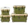 Guide Gear Insulated Hard Cooler, for Outdoor, Camping, Hunting, Keep Beverages and Drinks Chilled, Dry-Ice Compatible, Made in USA(Tan/Green)