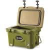 Guide Gear Insulated Hard Cooler, for Outdoor, Camping, Hunting, Keep Beverages and Drinks Chilled, Dry-Ice Compatible, Made in USA(Tan/Green)