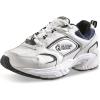 Guide Gear Lace Up Walking Shoes for Men, Comfortable Shoes for Work, Casual Working(White/Navy)
