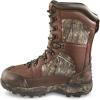 Guide Gear Leather Hunting Boots for Men Monolithic Extreme Waterproof Insulated, 2,400-gram Thinsulate Ultra(Mossy Oak Country Dna)