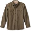 Guide Gear Men’s Casual Button Down Shirt, Long Sleeve, Work, Camping, Sportsman’s Flex Canvas(Khaki)
