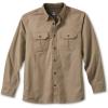 Guide Gear Men’s Casual Button Down Shirt, Long Sleeve, Work, Camping, Sportsman’s Flex Canvas(Khaki)