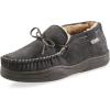 Guide Gear Men’s Moccasin Slippers Suede Chukka, Indoor and Outdoor Bedroom House Slippers(Charcoal)