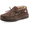 Guide Gear Men’s Moccasin Slippers Suede Chukka, Indoor and Outdoor Bedroom House Slippers(Rootbeer)