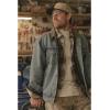 Guide Gear Men’s Quilt-Lined Denim Jacket 2.0; Cotton Button Down Cowboy Jean Coat(Medium Stonewash)