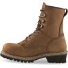 Guide Gear Men’s Sawtooth 2.0 Logger Work Boots, Leather Uppers, Rubber Sole Shoes(Brown)