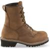 Guide Gear Men’s Sawtooth 2.0 Logger Work Boots, Leather Uppers, Rubber Sole Shoes(Brown)