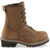 Guide Gear Men’s Sawtooth 2.0 Steel Toe Logger Work Boots, Leather Uppers, Rubber Sole Shoes(Brown)