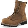 Guide Gear Men’s Sawtooth 2.0 Steel Toe Logger Work Boots, Leather Uppers, Rubber Sole Shoes(Brown)