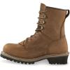 Guide Gear Men’s Sawtooth 2.0 Steel Toe Logger Work Boots, Leather Uppers, Rubber Sole Shoes(Brown)