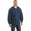 Guide Gear Men’s Sherpa-Lined CPO Shirt Jacket Fleece Long Sleeve Hunting Shirts(Green/Black Buffalo Plaid)