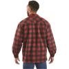 Guide Gear Men’s Sherpa-Lined CPO Shirt Jacket Fleece Long Sleeve Hunting Shirts(Maroon/Black Buffalo Plaid)