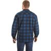 Guide Gear Men’s Sherpa-Lined CPO Shirt Jacket Fleece Long Sleeve Hunting Shirts(Sailor Blue/Navy Buffalo Plaid)