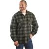 Guide Gear Men’s Sherpa-Lined CPO Shirt Jacket Fleece Long Sleeve Hunting Shirts(Sailor Blue/Navy Buffalo Plaid)