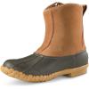 Guide Gear Men’s Side Zip Insulated Leather Duck Boots, Winter Boots for Men, Waterproof Rain Shoes, 400 Gram(Tan)