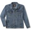 Guide Gear Men’s Unlined Jacket; Cotton Button Down Cowboy Jean Coat(Medium Stonewash)