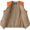 Guide Gear Men’s Upland Vest for Bird Hunting, Orange with Back Game Pouch(Khaki/Blaze)