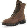 Guide Gear Men’s Western Work 2.0 Lace-Up Waterproof Work Boots; Cowboy Rodeo Work Boots Leather Waterproof Footwear(Distressed Brown)